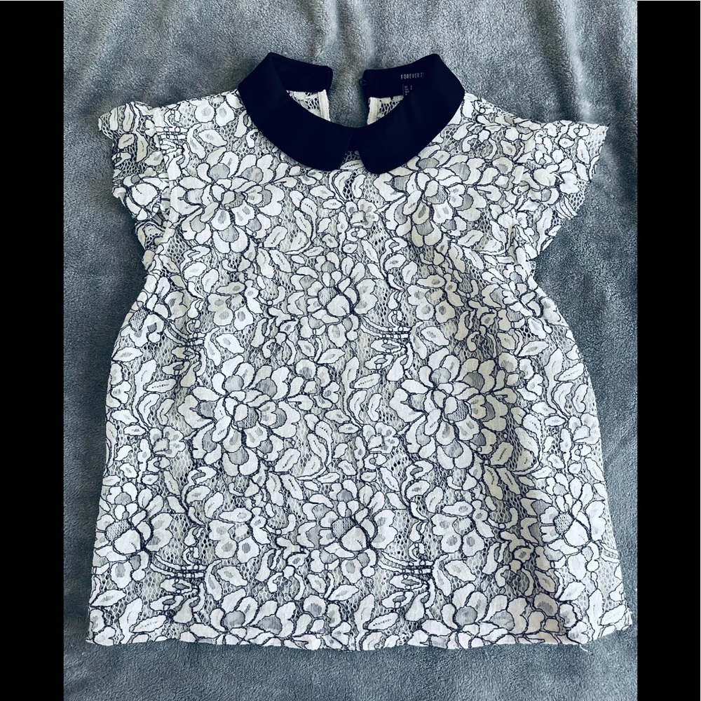 Lace Collared Shirt